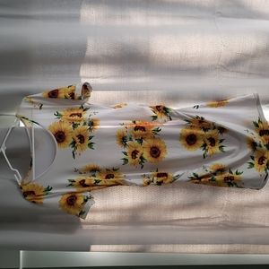 Sunflower maternity dress - large.